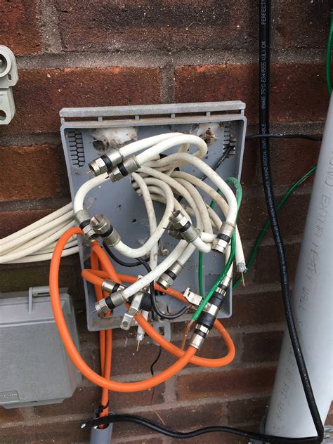 coaxial going into home junction box|coaxial cable outdoor junction box.